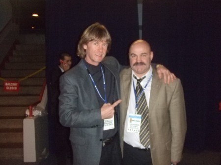 Boxing trainer Michael "Coach Mike" Kozlowski with the 1988 Olympic Champion Vyacheslav Yanovski