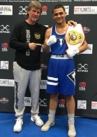 Boxing Coach Mike Kozlowski with his student