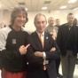 Boxing trainer Michael Kozlowski meets with the mayor of New York City Michael Bloomberg.