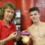 2012 Olympic Champion, Luke Campbell(England), has brought to show the Gold medal of the Olympic Champion to his American trainer, Michael ‘Coach Mike’ Kozlowski.